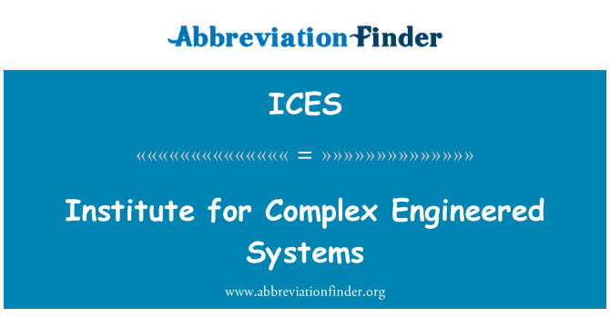 ICES: Instituut voor complexe aangelegde systemen