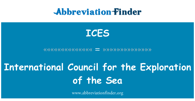 ICES: International Council for the Exploration of the Sea