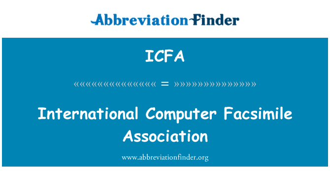 ICFA: Computer internaționale facsimil Association