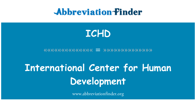 ICHD: Centre Internacional per al desenvolupament humà