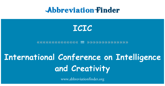 ICIC: Conferência Internacional sobre inteligência e criatividade
