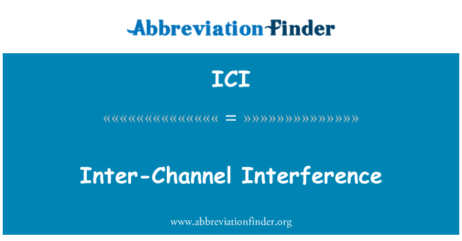 ICI: Interferenza inter-canale