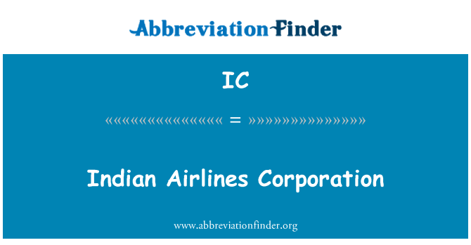 IC: Indian Airlines Corporation