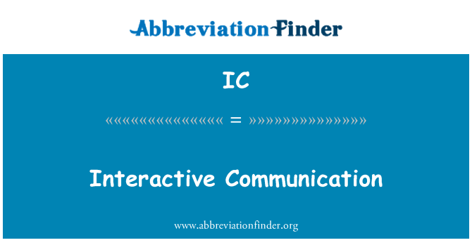 IC: Interaktivne komunikacije