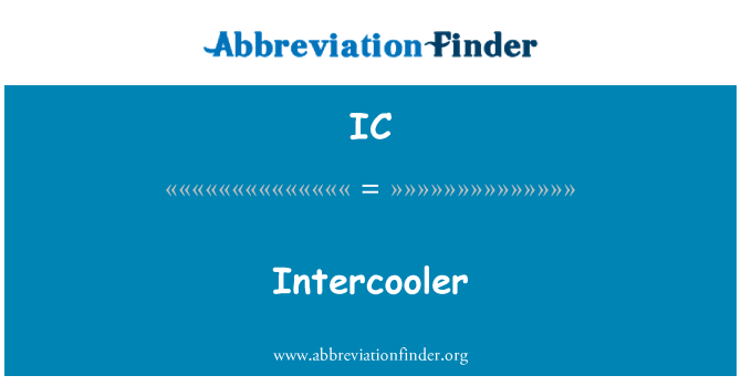 IC: Intercooler