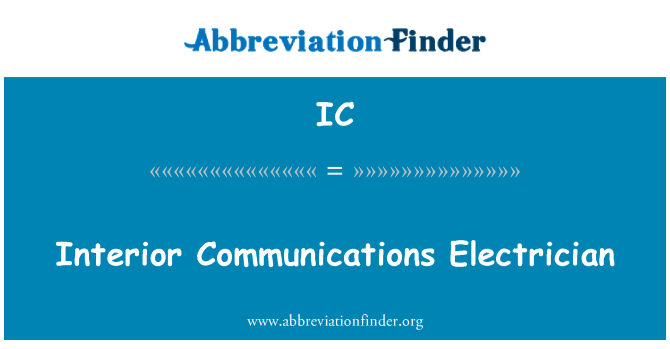 IC: आंतरिक संचार इलेक्ट्रीशियन