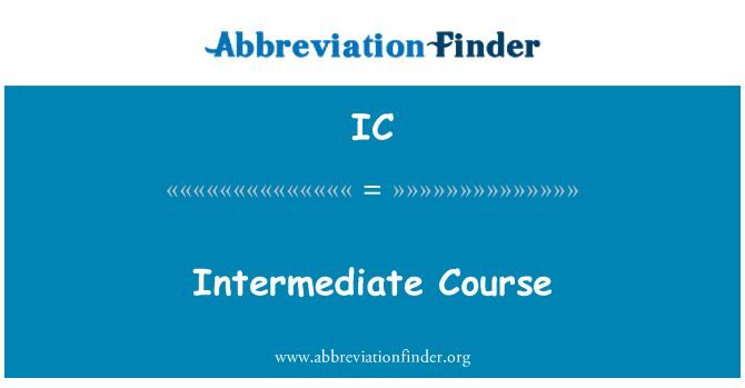 IC: Cours intermédiaire