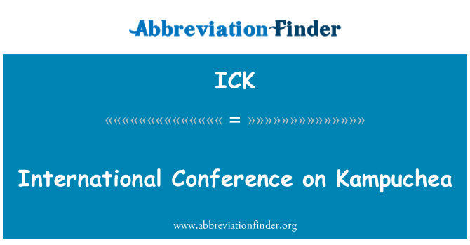 ICK: Kampuchea पर अंतरराष्ट्रीय सम्मेलन