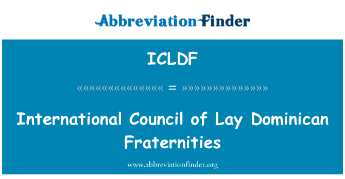 ICLDF: Consell Internacional dels laics fraternitats dominics