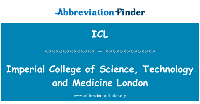 ICL: Imperial College of Science, tecnologia e medicina Londres