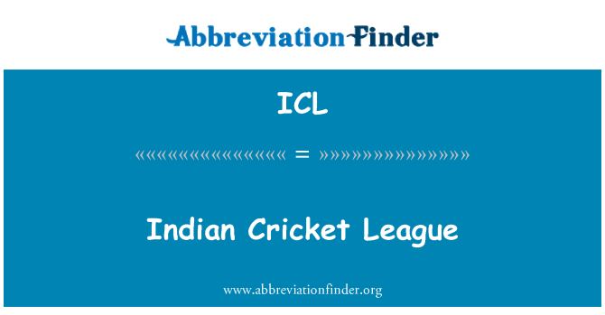 ICL: Campionato di Cricket indiano