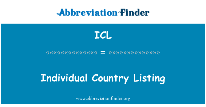 ICL: Individuele land aanbieding