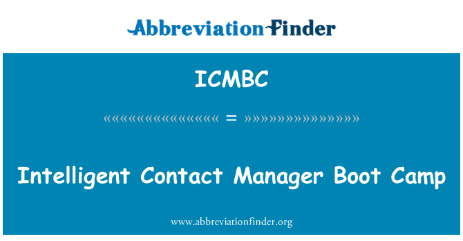 ICMBC: Intelligent Contact Manager Boot Camp