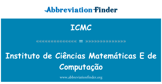 ICMC: Instituto de Ciências Matemáticas E de Computação