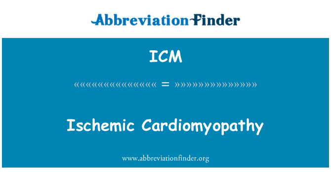 ICM: Ischemické kardiomyopatie