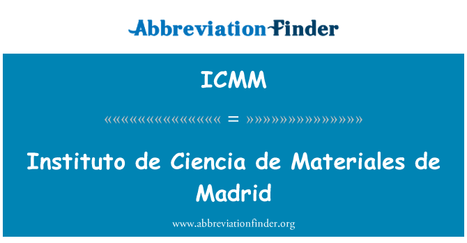 ICMM: Instituto de Ciencia de Materiales de Madrid
