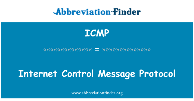 ICMP: 網際網路控制訊息協定