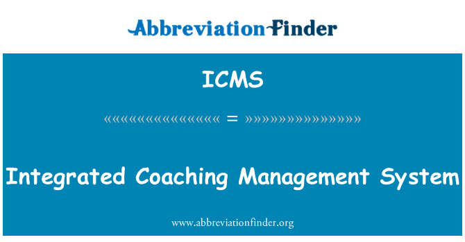 ICMS: Integrated Coaching Management System