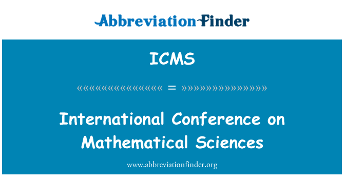 ICMS: 數學科學國際會議