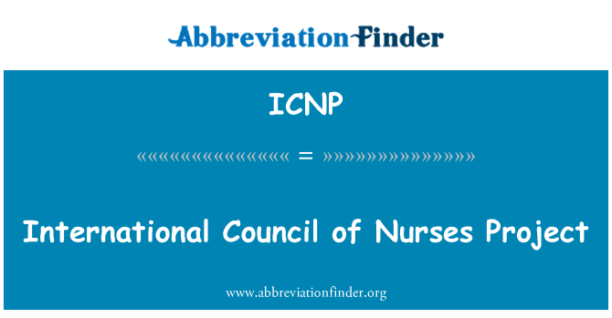 ICNP: Internationale Råd for sygeplejersker projekt