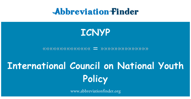 ICNYP: International Council on National Youth Policy