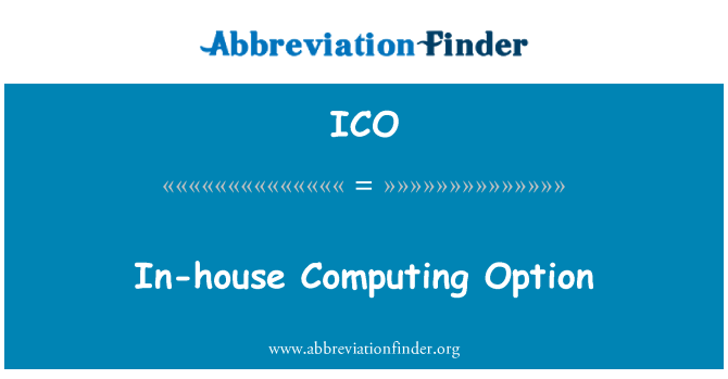 ICO: In-House arvuti valik