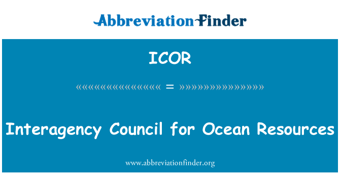 ICOR: 海洋資源のための省庁間議会