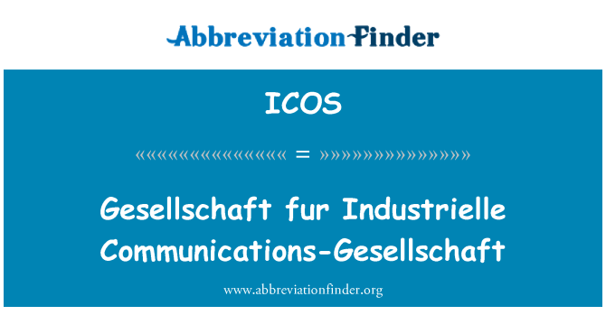 ICOS: Gesellschaft krzno Industrielle komunikacije-Gesellschaft