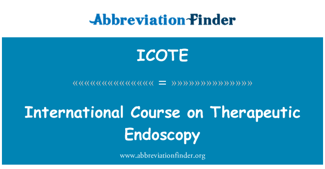 ICOTE: Kansainvälinen kurssi terapeuttinen endoskopia