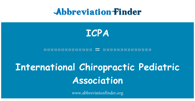 ICPA: International Chiropractic Pediatric Association