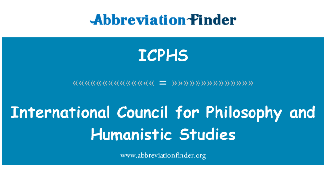 ICPHS: Il-Kunsill Internazzjonali għall-filosofija u studji Humanistic