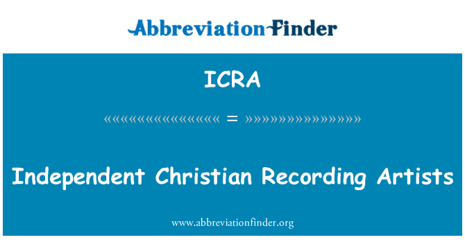 ICRA: Nepriklausomas krikščionių įrašymo menininkų