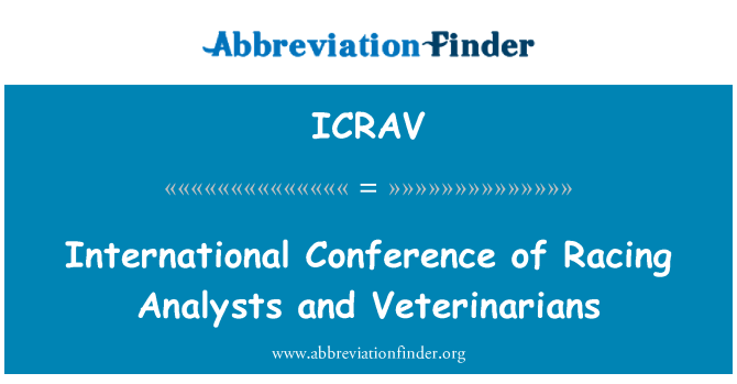 ICRAV: Conferencia Internacional de competir con analistas y a veterinarios