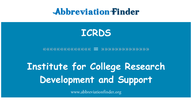 ICRDS: Instytut dla uczelni badań rozwoju i wsparcia