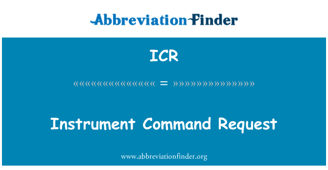 ICR: Sol·licitud de comanda d'instrument