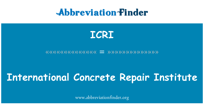 ICRI: International Concrete Repair Institute