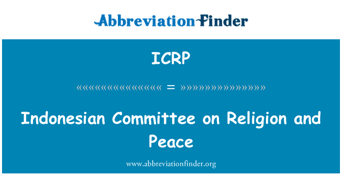 ICRP: Komite Indonésien sou relijyon ak kè poze