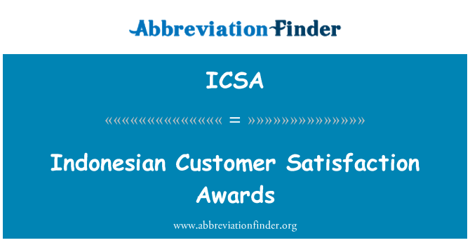 ICSA: Indonesiske kunde tilfredshed Awards
