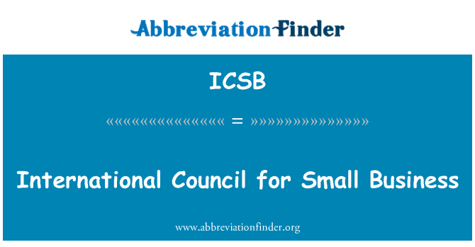 ICSB: Mezinárodní rada pro malé firmy