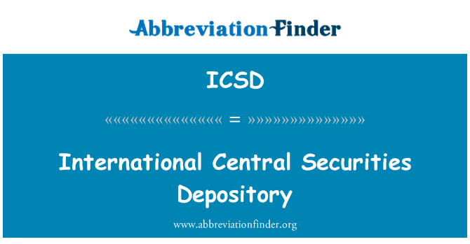 ICSD: Mezinárodní centrálního depozitáře cenných papírů