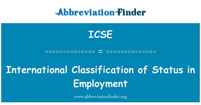 ICSE: Internasjonale klassifisering av Status i sysselsetting