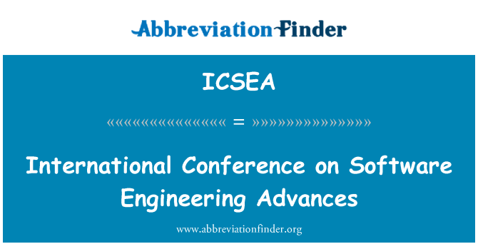 ICSEA: Mezinárodní konference o softwarovém inženýrství zálohy