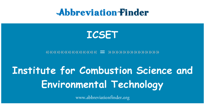 ICSET: Enstiti pou Combustion syans, teknoloji anviwònman