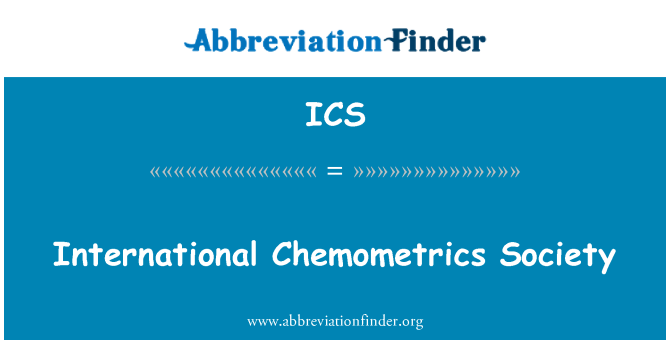 ICS: Rahvusvaheline Chemometrics Selts