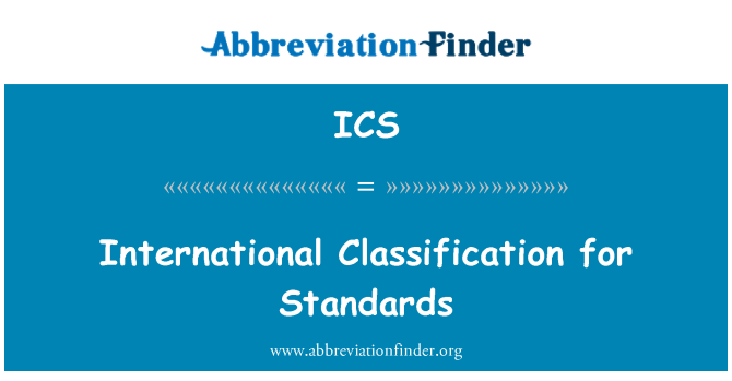 ICS: International Classification for Standards