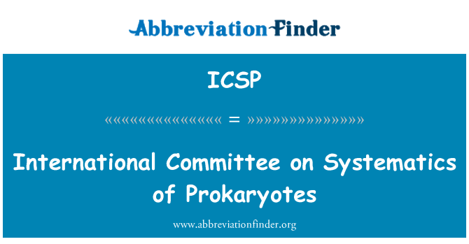 ICSP: Международный Комитет по Систематика прокариот