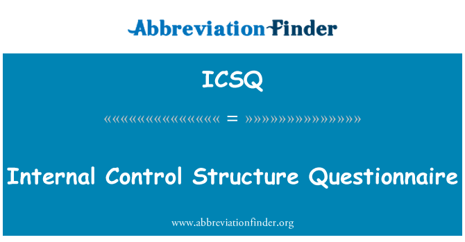 ICSQ: استبيان هيكل الرقابة الداخلية