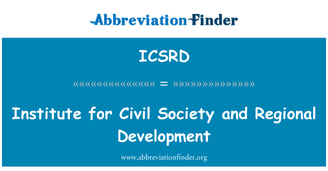 ICSRD: Institut per al Desenvolupament Regional i la Societat Civil