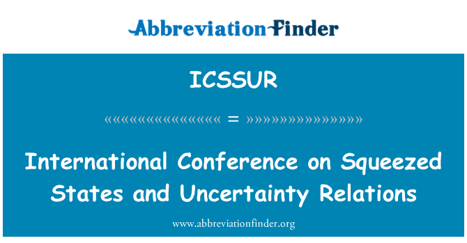 ICSSUR: Internationale conferentie over geperst Staten en onzekerheid betrekkingen