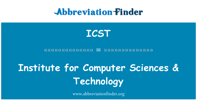 ICST: Institut pro počítačové vědy & technologie